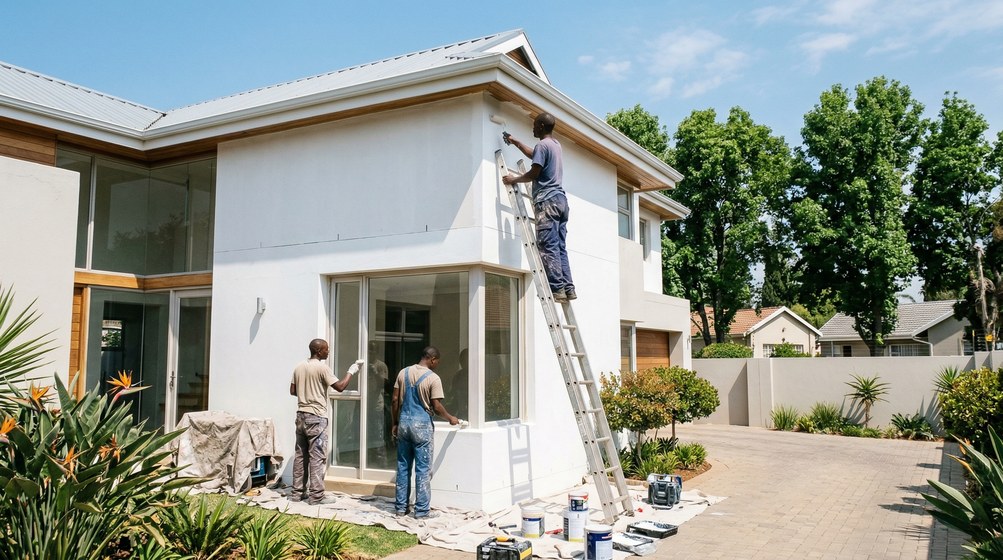 Professional painters working in Big Bay, Cape Town Highveld